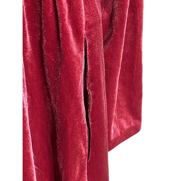 Ava & Viv Rosette Midi A-Line Red Dress 2XL Velvet Whimsigoth Emo Romantic NWT - Picture 4 of 8